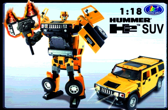 Road Bot No. 10 Hummer H2 SUV 1/18 scale 2009 by Aoshima Happy Well Skynet Roadbot