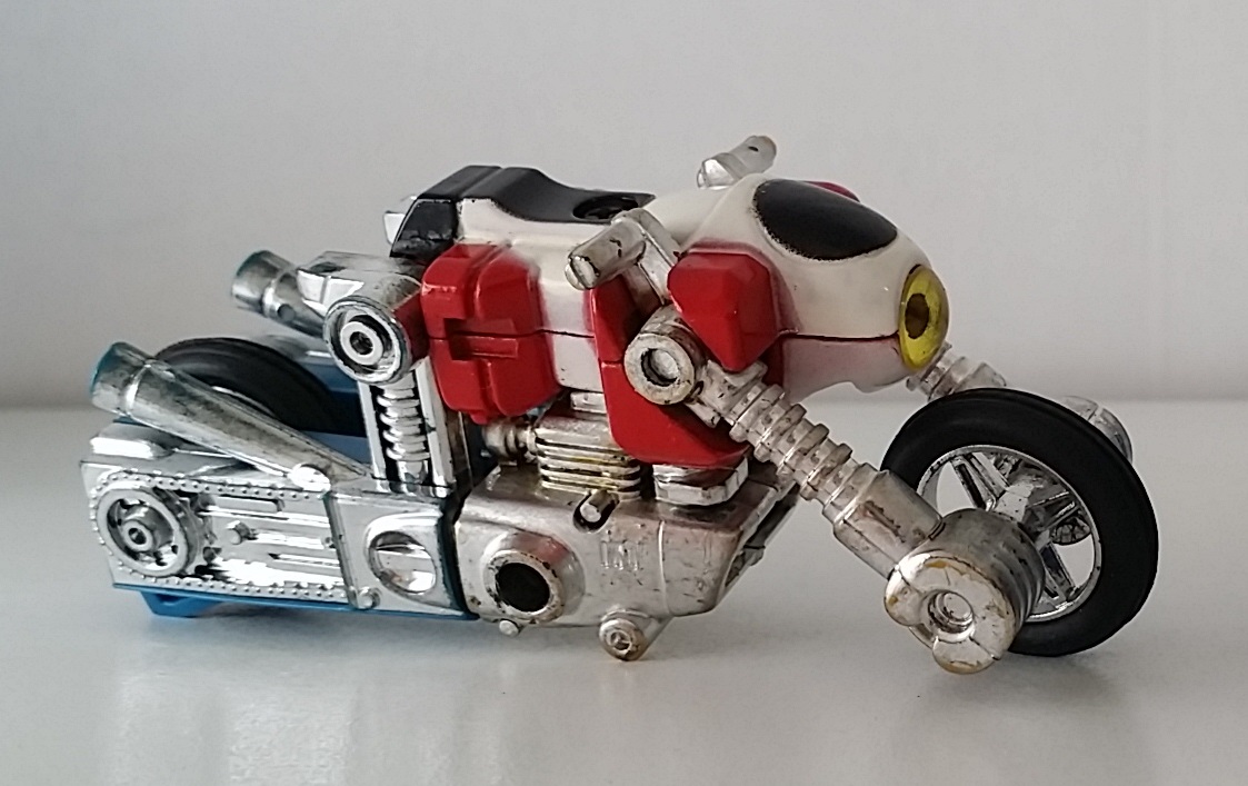 Machine Robo(マシンロボ) MachineRobo MR-01 Bike Robo made ibn 1982 by Popy/Bandai in Japan Robo Machines Machine Men Motorcycle form - from anime Machine Robo Revenge of Cronos 1988-1989 and Challenge of the Gobots 1983-1987 known as Cy-Kill