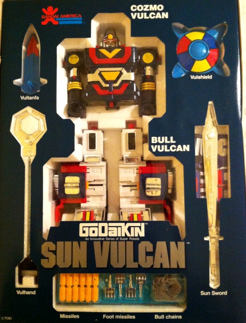 Sun Vulcan Godaikin - Popy Sun Vulcan Robo GB-32 from Taiyo Sentai Sun Vulcan 1981-1982 insert 太陽戦隊サンバルカン Taiyō Sentai San Barukan or Solar Squadron Sun Vulcan