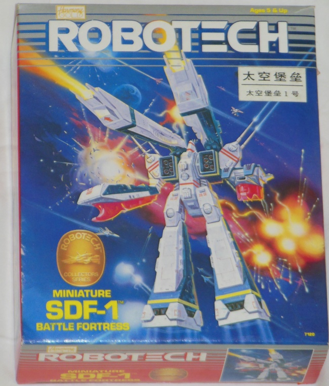 Robotech Miniature SDF-1 Battle Fortress by Harmony Gold ST front box cover from anime Super Dimension Fortress Macross 1982-1983 other names Cho Jiku Yosai Macross, Guerra das Galáxias, Fortezza Super Dimensionale, 超時空要塞マクロス, 초시공요새 마크로스