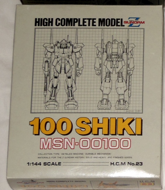 High Complete Model M100 Shiki MSN-00100 1/144 scale HCM 23 Z Gundam Japan 1985 box front