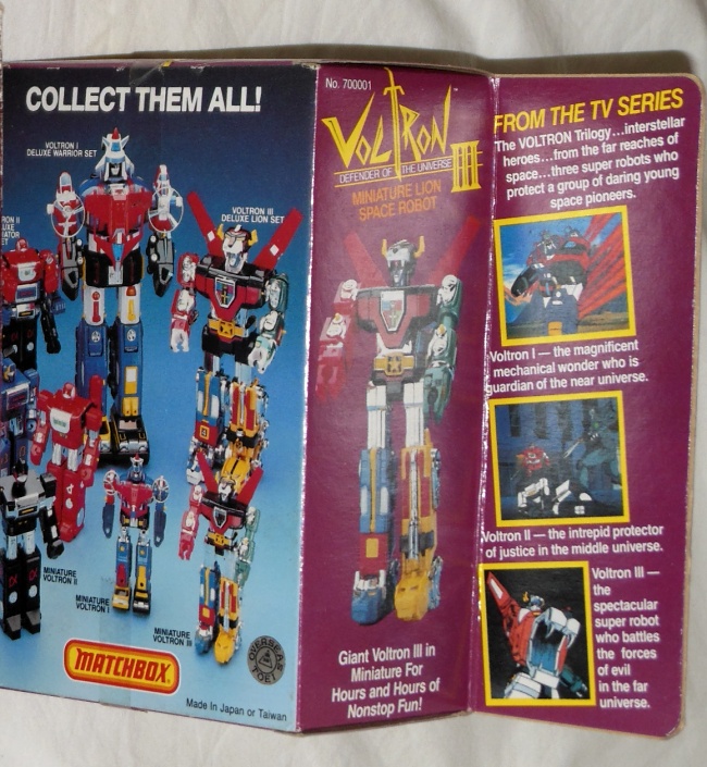 Voltron III Matchbox Defender of the Universe Miniature Lion Space Robot aka Golion back box cover GB-35 ST Popy 1981 from cartoon Voltron Defender of the Universe 1984-1985 other names Beast King GoLion, Hundred-Beast King Go Lion, Hyakujū Ō Golion, King of Beasts Golion, Lion Force Voltron, Voltron III, Voltron of the Far Universe, Voltron, difensore dell'universo, Voltron, el defensor del universo,百獣王ゴライオン