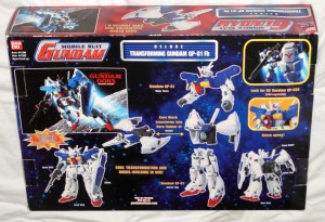 Deluxe Transforming Gundam GP 01 Fb Bandai 2001 back box
