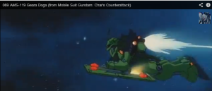 Green Geara Doga (AMS-119 ギラ・ドーガ レズン・シュナイダーカスタム) from anime Kidou Senshi Gundam: Char's Counterattack Gyakushuu no Char(機動戦士ガンダム 逆襲のシャア) 1988