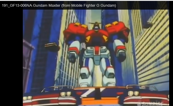 GF13-006NA anime still Neo America The Maxter Gundam is piloted by Chibodee Crocket of Neo America a champion boxer. From anime Kidō Butōden G-Gundam(機動武闘伝Ｇガンダム) 1994-1995