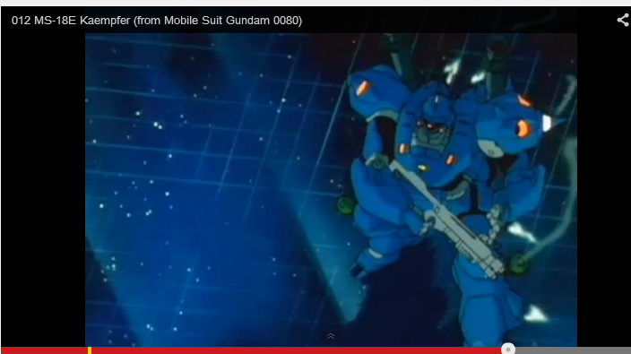 Gundam Kaempfer anime still  from anime Kidō Senshi Gundam 0080 - Pocket no Naka no Sensō(機動戦士ガンダム0080 ポケットの中の戦争) or 機動戰士鋼彈0080 口袋裡的戰爭