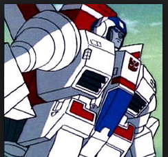 Jetfire Transformers Autobot  from the Generation 1 cartoon still