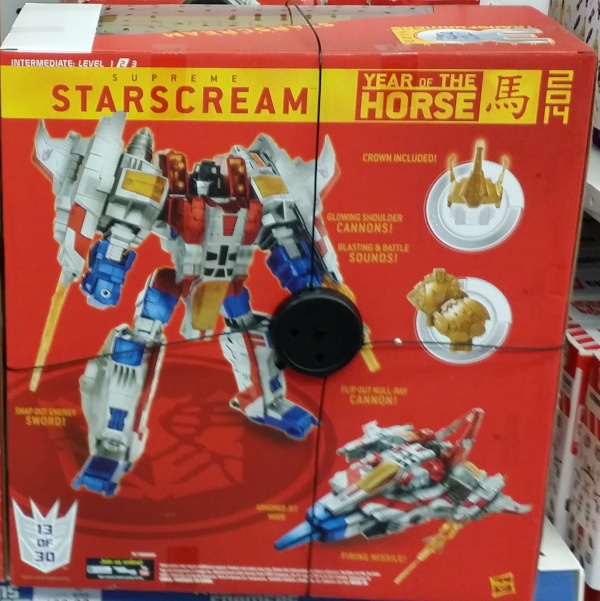 Platinum Series Year of the Horse Supreme Starscream 2014 30th Anniversary back box cover