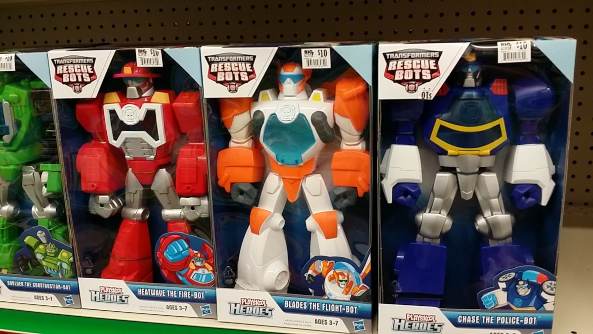 Transformers Rescue Bots Boulder the Construction-Bot, Heatwave the Fire-Bot, Blades the Flight-Bot, Chase the Police-Bot Playskool Heroes