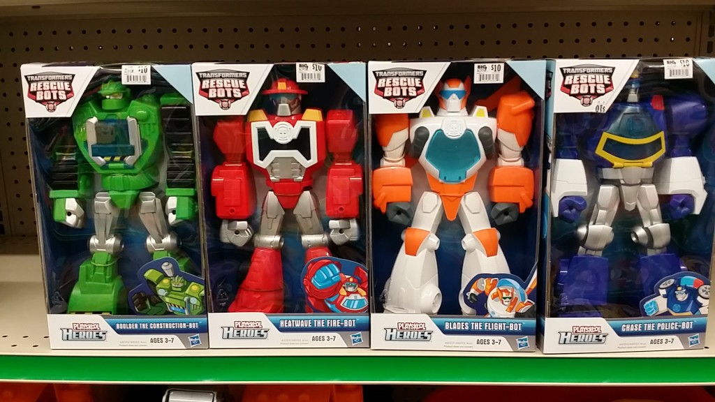 Transformers Rescue Bots Boulder the Construction-Bot, Heatwave the Fire-Bot, Blades the Flight-Bot, Chase the Police-Bot